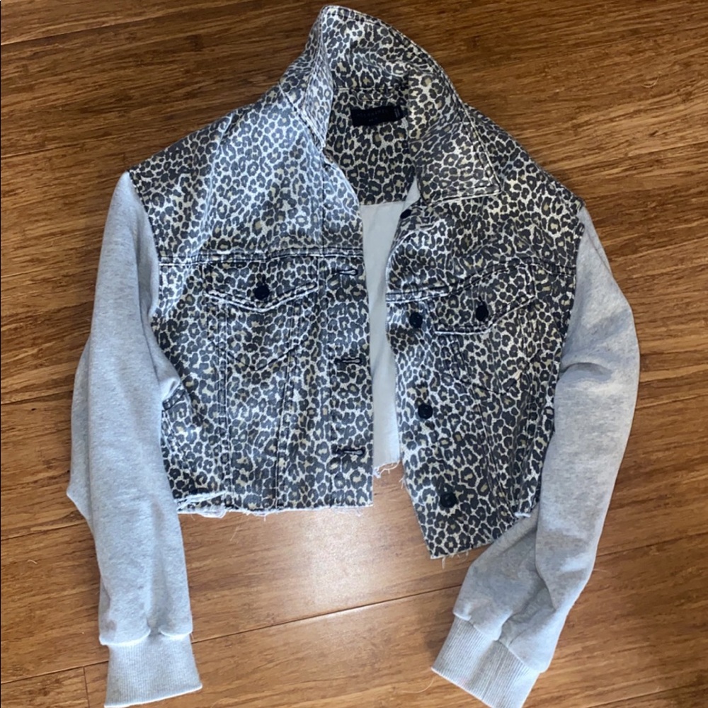 Xs/s grey leopard jacket